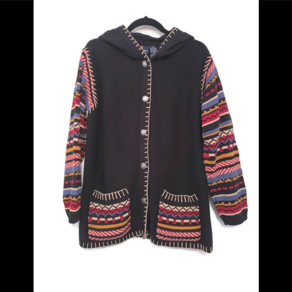 PL or PM Lizsport  Boho Knit Sweater Jacket